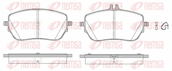 Zestaw klocków hamulcowych, hamulce tarczowe KAWE 1827 00