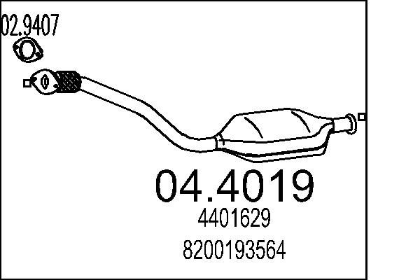 Katalizator MTS 04.4019