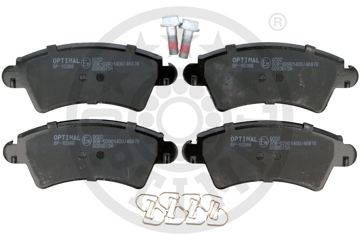 Zestaw klocków hamulcowych, hamulce tarczowe OPTIMAL BP-10388