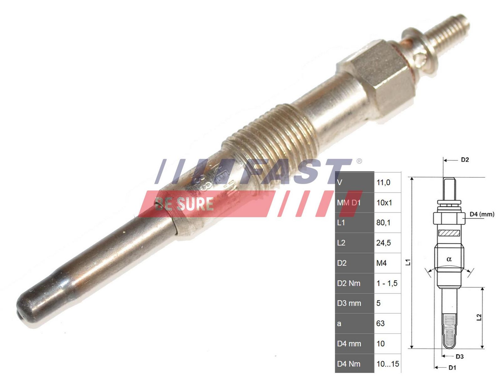 Bujie incandescenta FAST FT82727