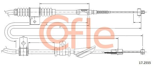 Cięgło, hamulec postojowy COFLE 17.2555