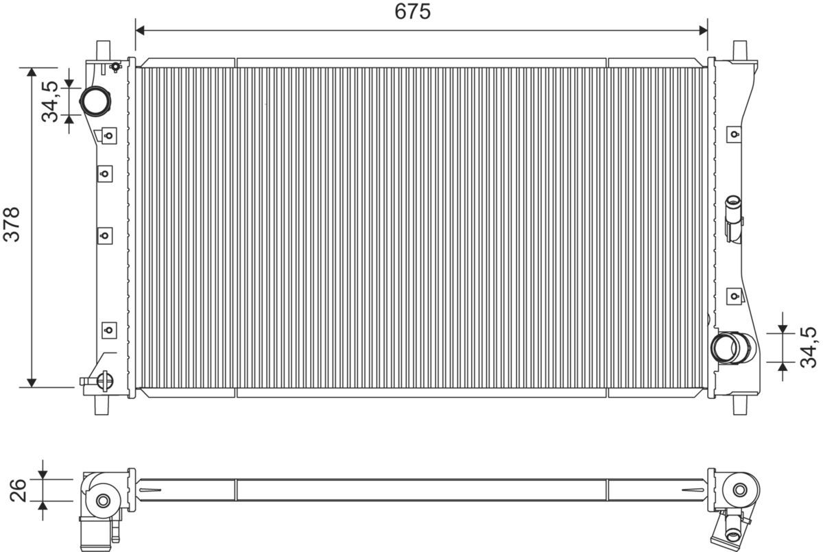 Radiator, racire motor VALEO 701394