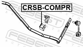 Levně Držák, Příčný stabilizátor FEBEST CRSB-COMPR