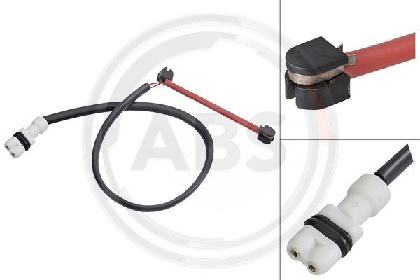 Styk ostrzegawczy, zużycie okładzin hamulcowych A.B.S. 39661