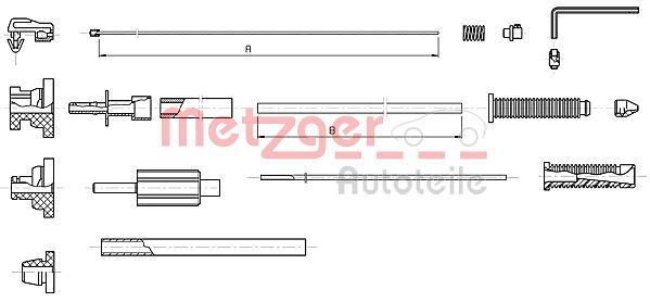 Linka gazu METZGER AUTOTEILE 10.1179