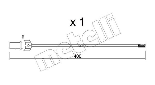 Styk ostrzegawczy, zużycie okładzin hamulcowych METELLI SU.347