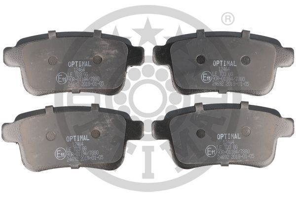 Zestaw klocków hamulcowych, hamulce tarczowe OPTIMAL BP-12464