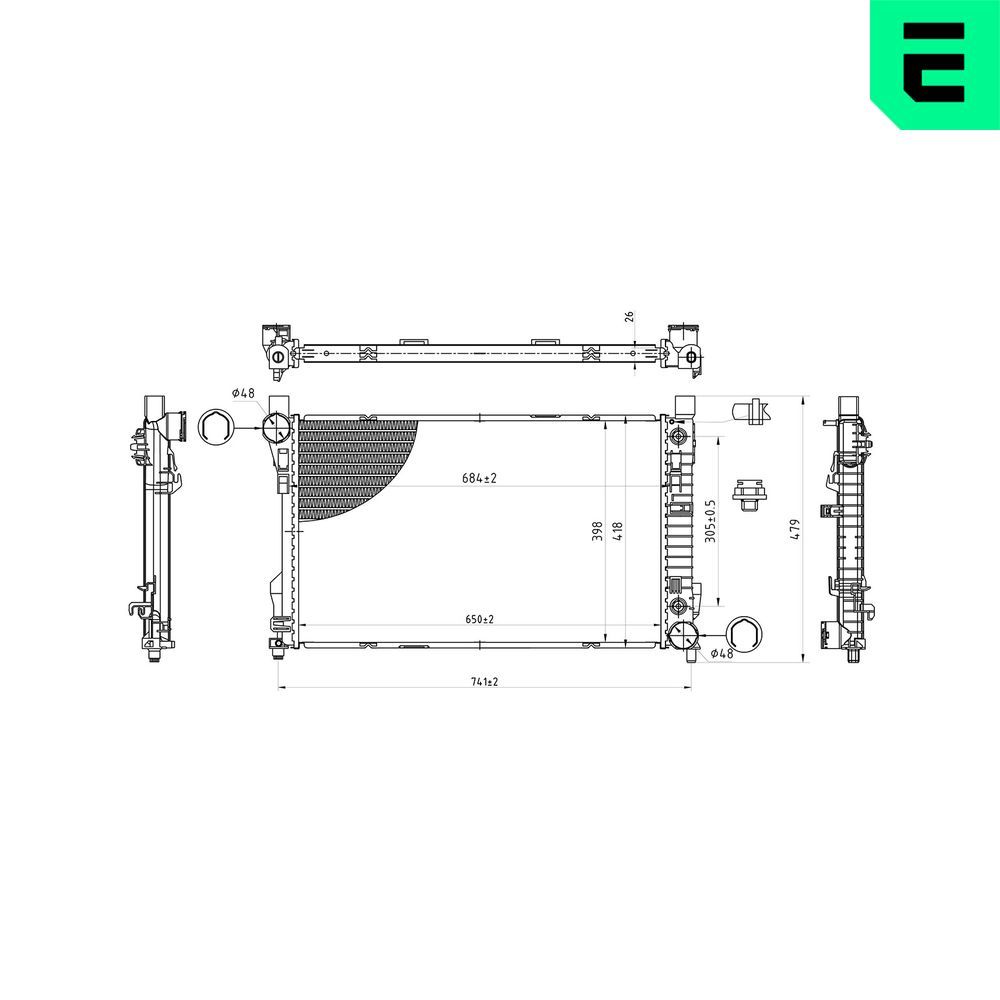 Radiator, racire motor ERA 673114