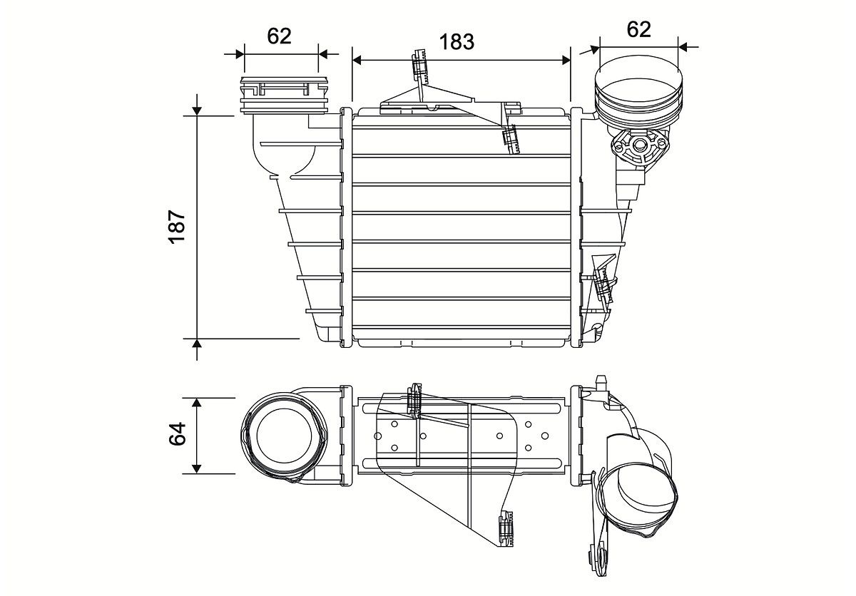 Intercooler, compresor VALEO 822954