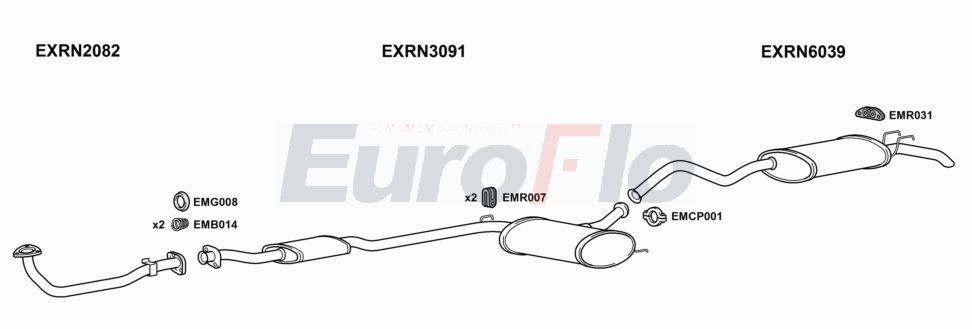 Układ wydechowy EUROFLO RN21202001F