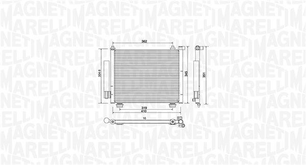 Condensator, climatizare MAGNETI MARELLI 350203993000
