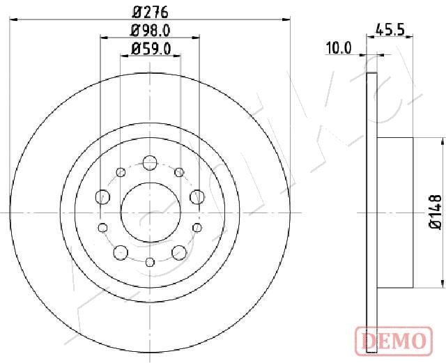 Tarcza hamulcowa ASHIKA 61-00-0203C