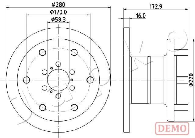 Tarcza hamulcowa JAPKO 600255C