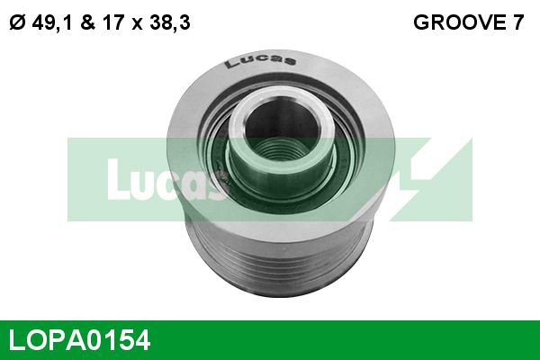 Alternator - sprzęgło jednokierunkowe LUCAS LOPA0154