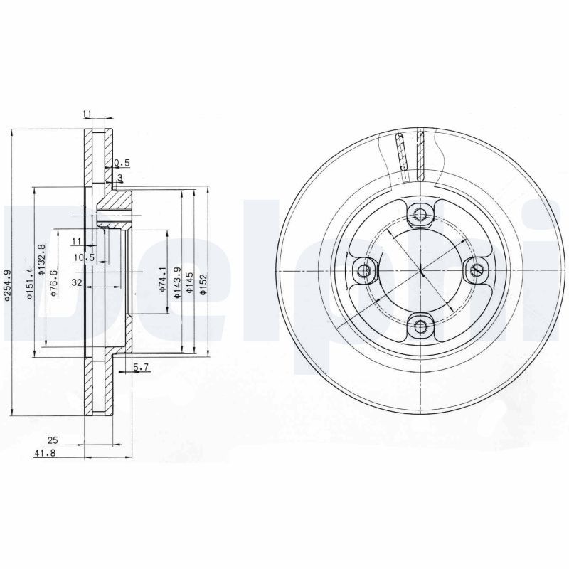 Disc frana DELPHI BG3272