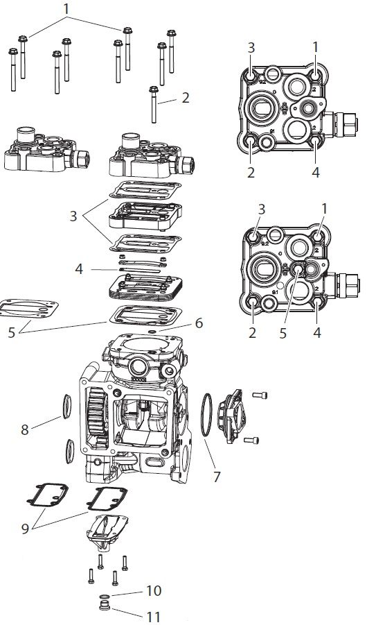 Set de reparație, compresor aer comprimat KNORR-BREMSE K015042