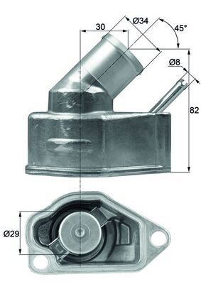 Termostat, chladivo MAHLE TI 10 92