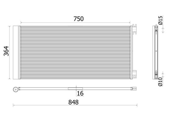Condensator, climatizare MAHLE AC 925 000P