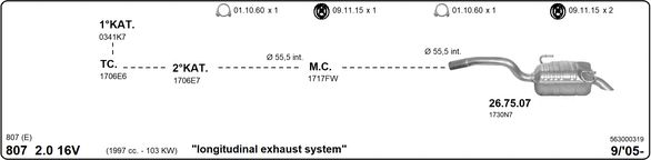 Układ wydechowy IMASAF 563000319