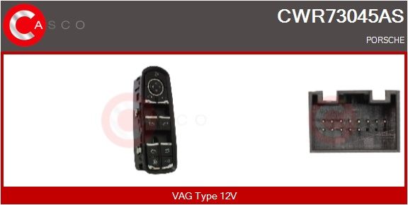 Spínač, zvedací zařízení oken CASCO CWR73045AS