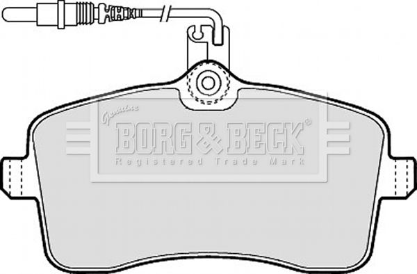 Zestaw klocków hamulcowych, hamulce tarczowe BORG & BECK BBP1897