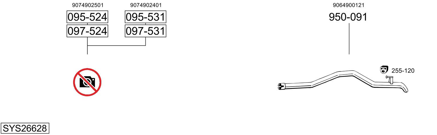 Układ wydechowy BOSAL SYS26628