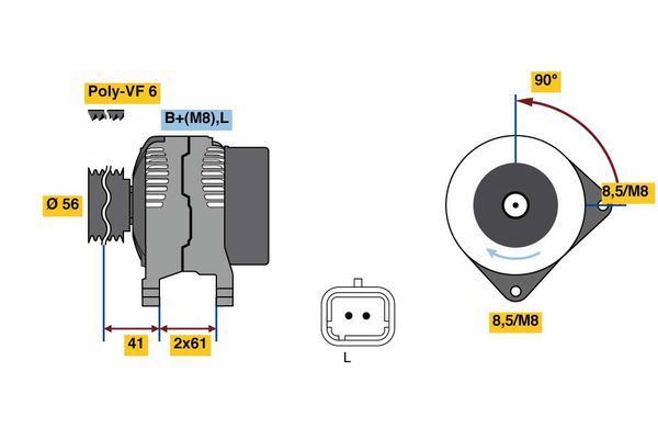 Alternator BOSCH 0 986 081 270