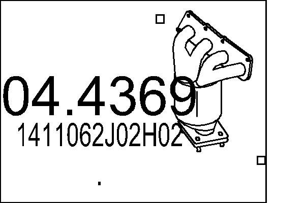 Katalizator MTS 1411062J02H02