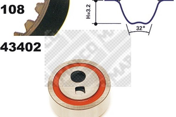 Zestaw paska rozrządu MAPCO 23402