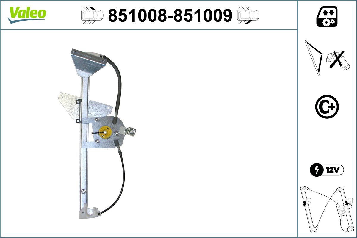 Mecanism actionare geam VALEO 851008