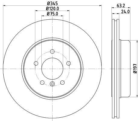 Brzdový kotouč HELLA PAGID 8DD 355 119-341