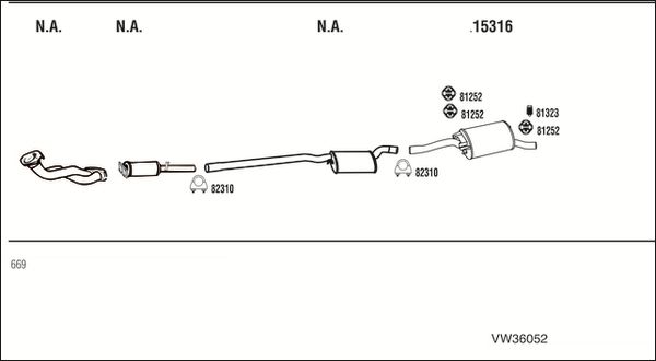 Układ wydechowy WALKER VW36052