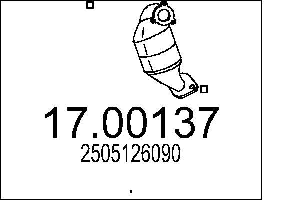 Filtr sadzy / filtr cząstek stałych, układ wydechowy MTS 2505126090