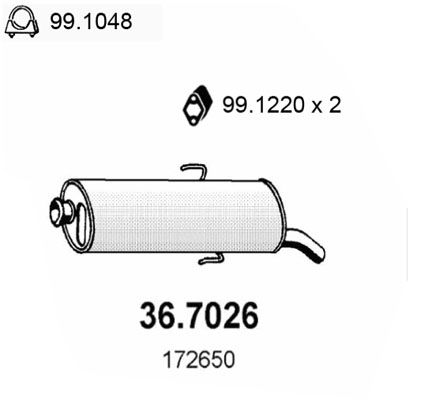 Tłumik końcowy ASSO 36.7026