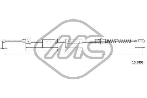Cięgło, hamulec postojowy METALCAUCHO 81021