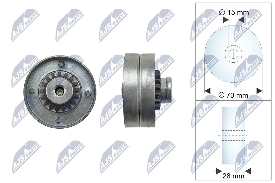 Rolka napinacza, pasek klinowy wielorowkowy NTY RNK-RE-020M