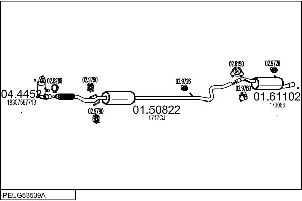 Układ wydechowy MTS PEUG53539A019351
