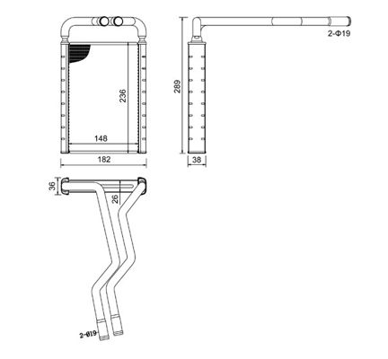 Wymiennik ciepła, ogrzewanie wnętrza HART 630 926