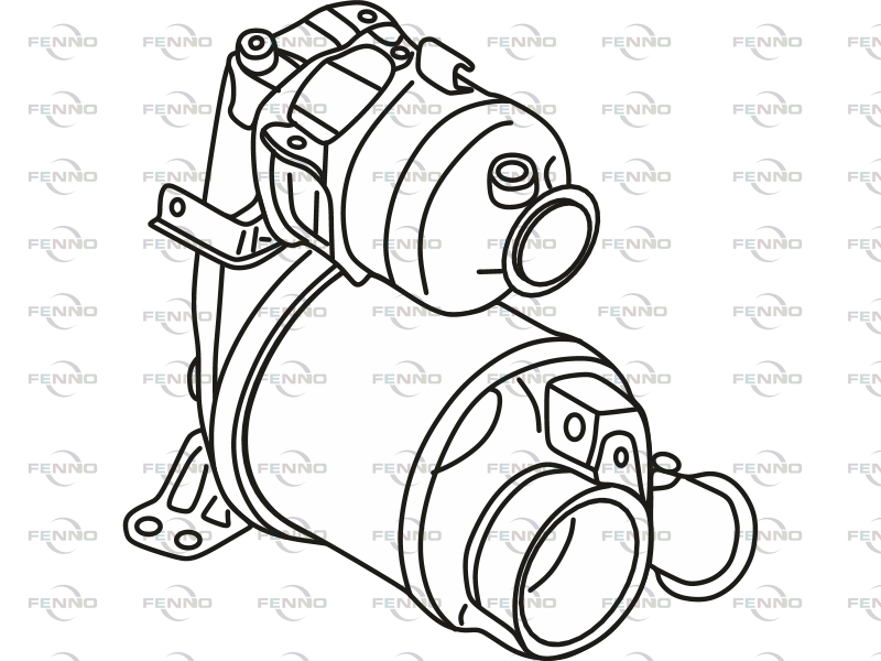 Filtr sadzy / filtr cząstek stałych, układ wydechowy FENNO 04L131602NX