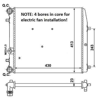 Chladič, chlazení motoru NRF 53021A