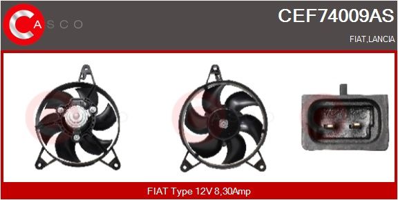 Elektromotor, větrák chladiče CASCO CEF74009AS