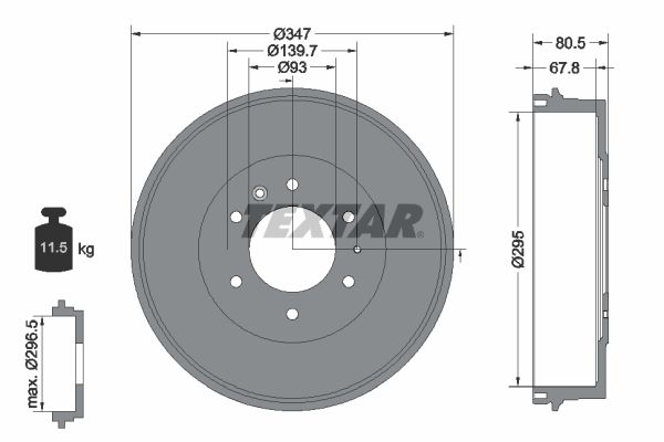 Tambur frana TEXTAR 94035400