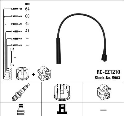 Sada kabelů pro zapalování NGK RC-EZ1210