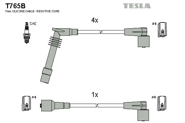 Set cablaj aprindere TESLA T765B