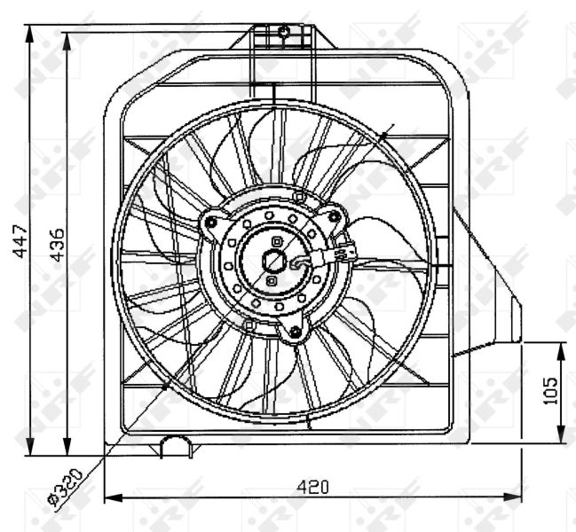 Ventilátor chladenia motora NRF 47032