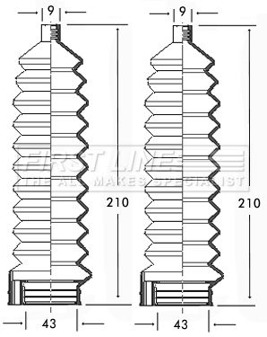 Zestaw osłon, układ kierowniczy FIRST LINE FSG3105