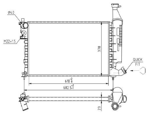 Radiator, racire motor MTR 13054707
