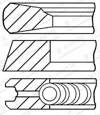 Set segmenti piston GOETZE ENGINE 08-136900-00