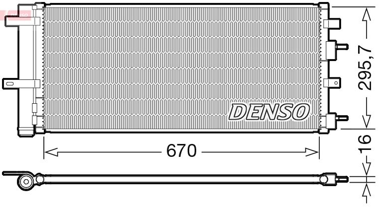 Kondenzátor klimatizácie DENSO DCN10053