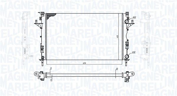Chłodnica, układ chłodzenia silnika MAGNETI MARELLI 350213171900